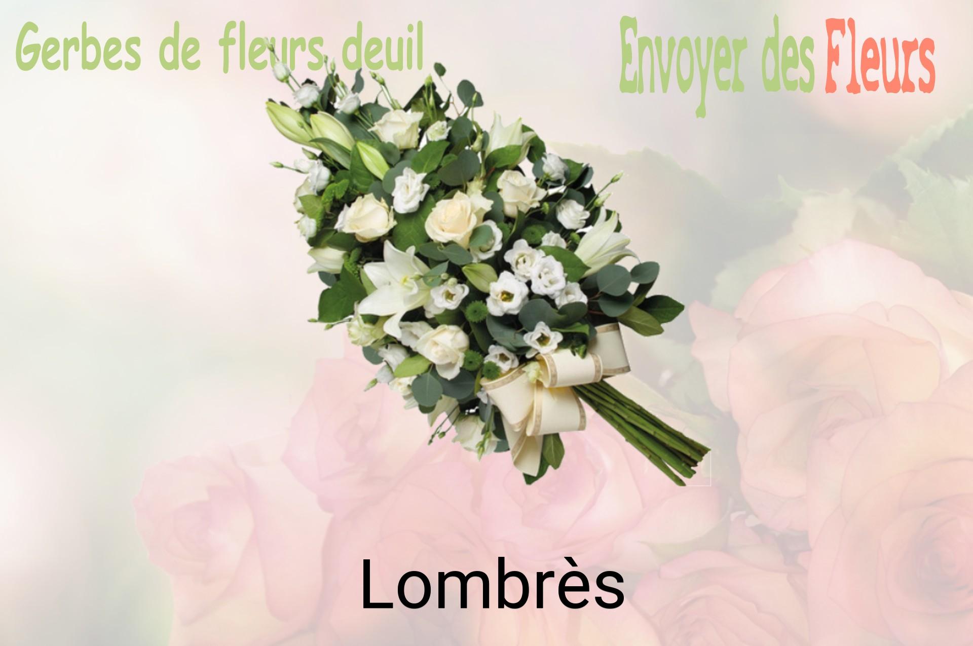 Gerbe de fleurs de deuil livrée à Lombrès